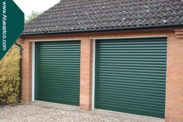 It shows 2 roller shutters which are green